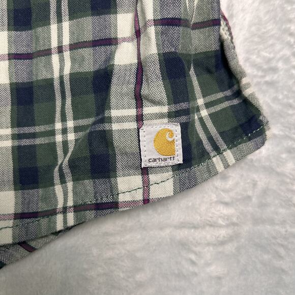 Carhartt Button Up Women's XL Plaid Fall Layering Capsule Outdoor Lumberjack - Picture 7 of 11